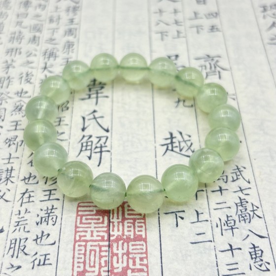 天然綠色葡萄石手鍊